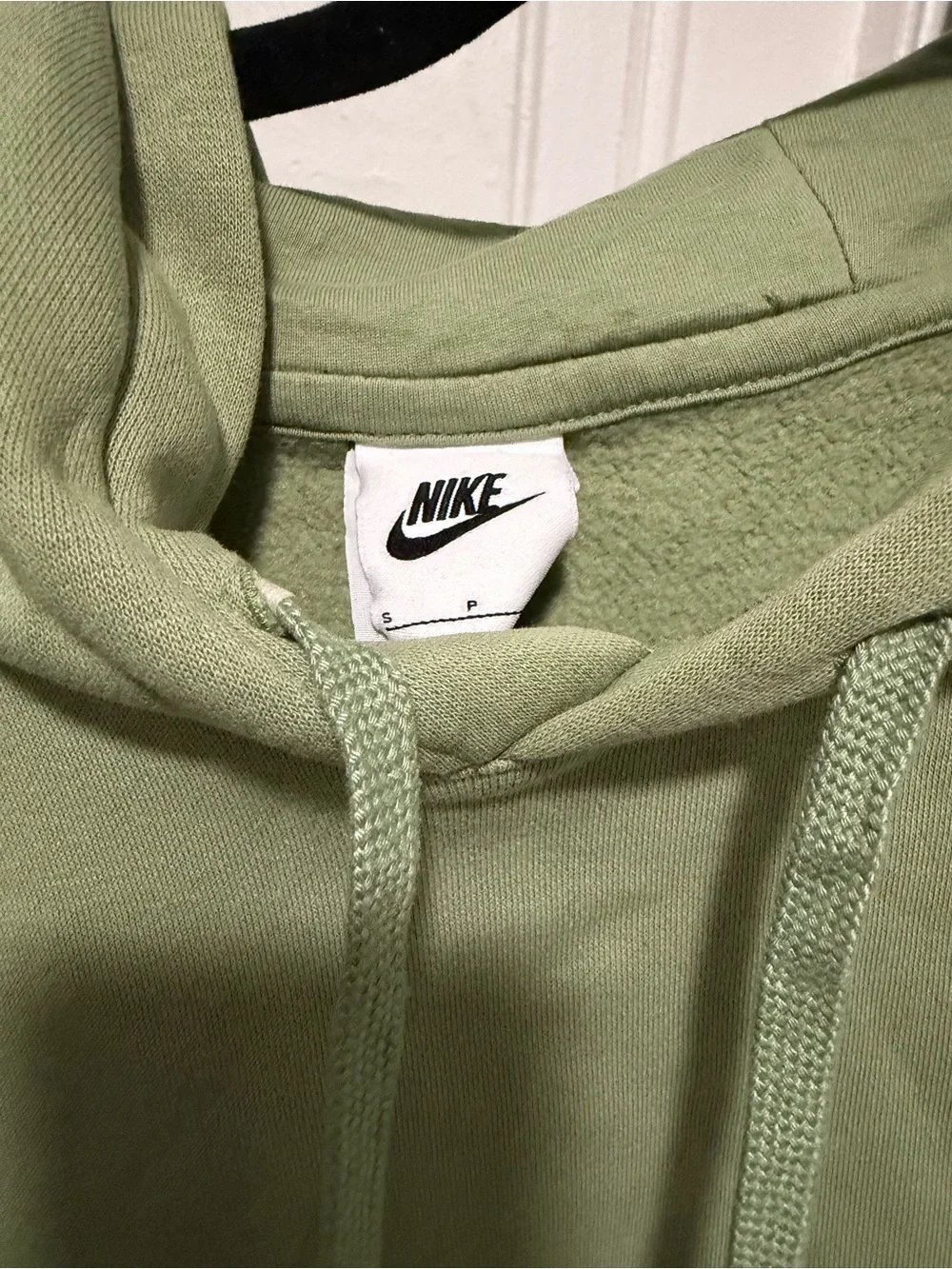 Nike Olive Green Pullover Hoodie with White Logo
